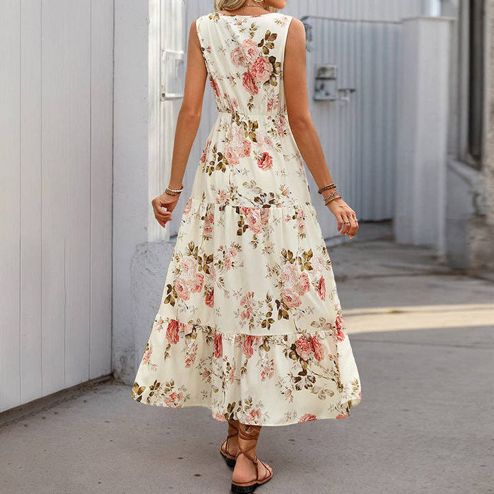 Floral Sleeveless Maxi Dress - 22 Palms Boutique
