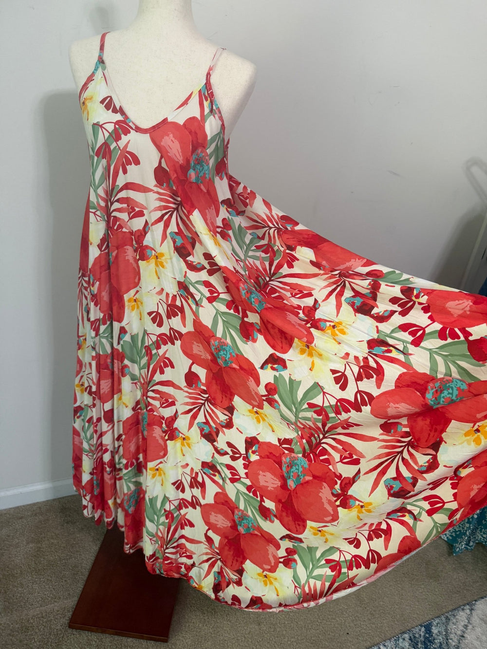 Floral Spaghetti Strap Dress - 22 Palms Boutique