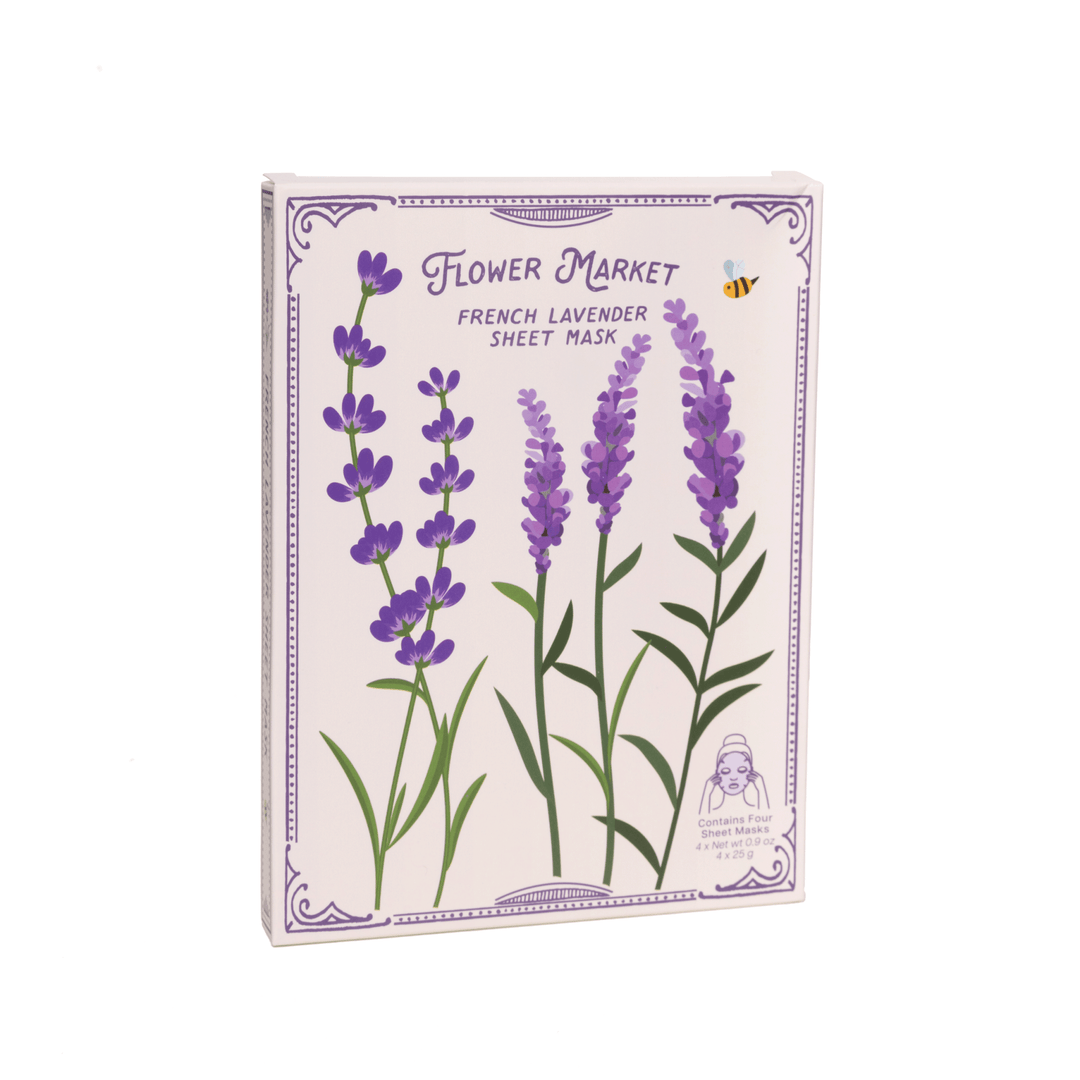 French Lavender Sheet Mask – Natural, Soothing, Paraben - Free - 22 Palms Boutique