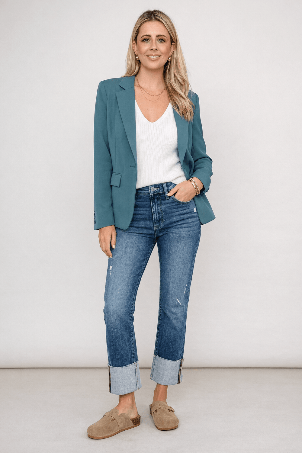 Gilli V - Neck Ivory Knit Tank Top - 22 Palms Boutique