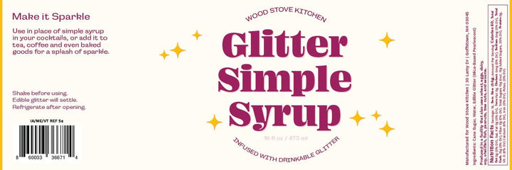 Glitter Simple Syrup, 16 fl oz - 22 Palms Boutique