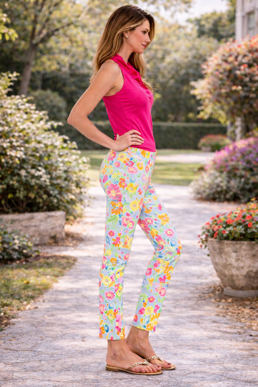 Gretchen Scott Pull On Pants Periwinkle - 22 Palms Boutique