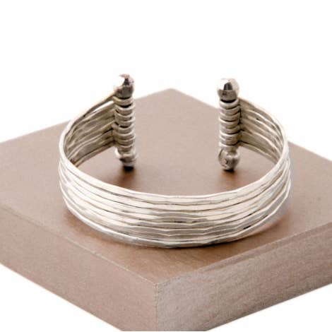 Hammered Metal Cuff Bracelet - 22 Palms Boutique