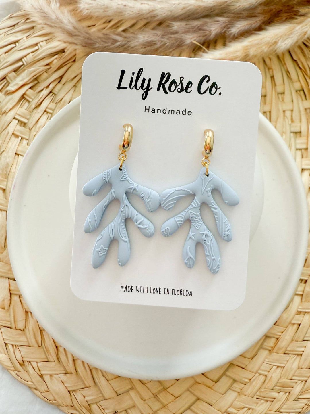 Handmade Coastal Clay Earrings - 22 Palms Boutique