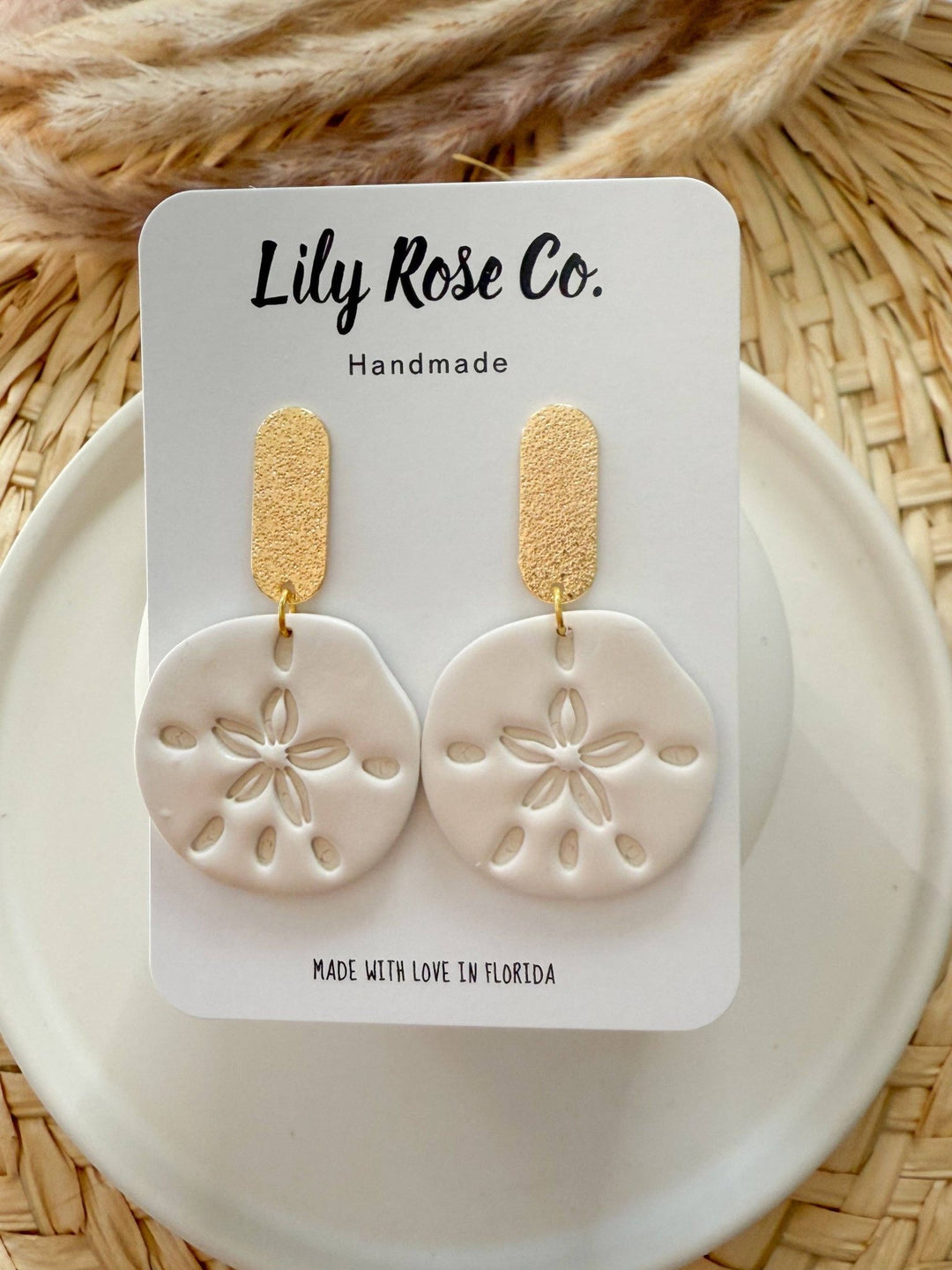 Handmade Coastal Clay Earrings - 22 Palms Boutique