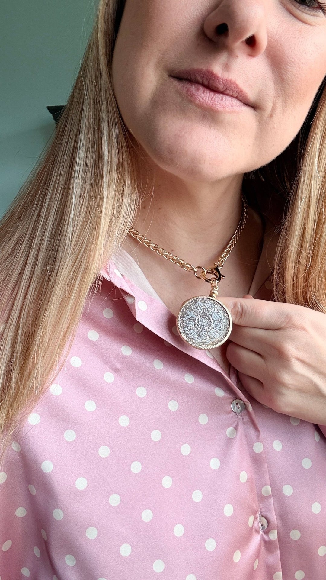 Heaven Sent Angel Coin Medallion Necklace - 22 Palms Boutique