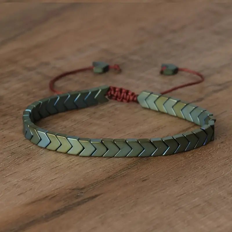 Hematite arrowhead adjustable bracelet - 22 Palms Boutique