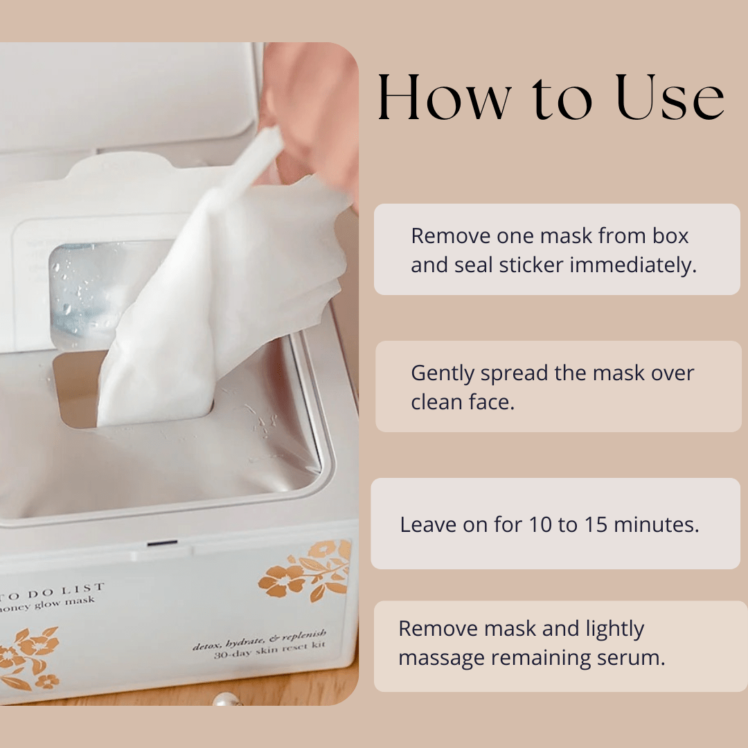 Honey Glow Mask - 30 spa - grade sheet masks - 22 Palms Boutique