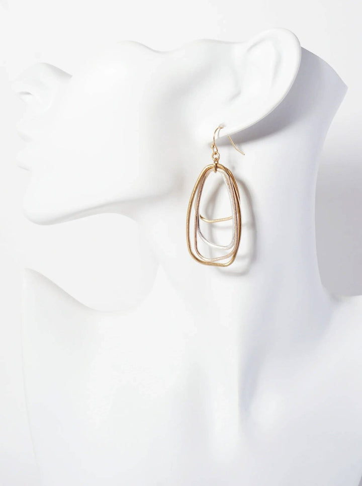 Layered Dangle Drop Earrings - 22 Palms Boutique