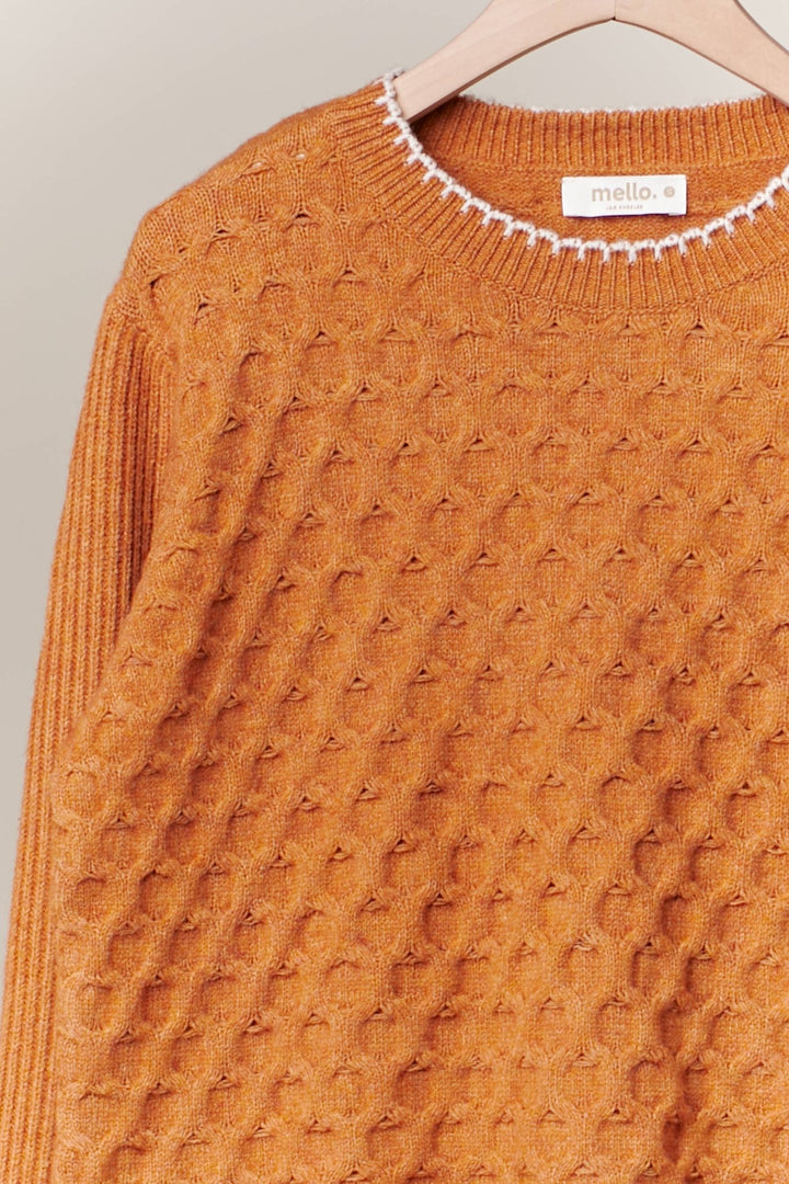 Layered Sleeve Velvet Soft Sweater - 22 Palms Boutique