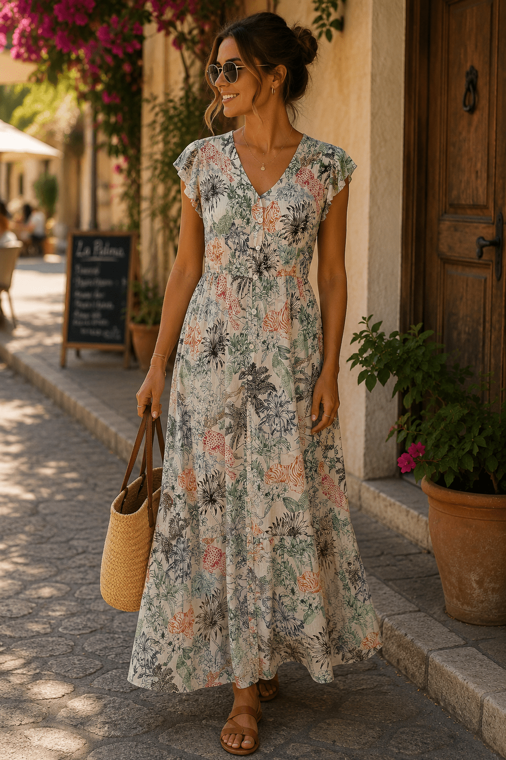 Leo Jungle Printed Dress - 22 Palms Boutique