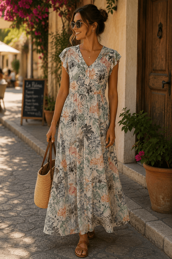 Leo Jungle Printed Dress - 22 Palms Boutique