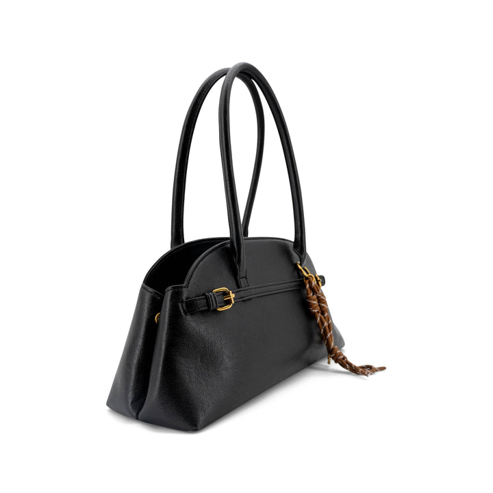 Liorah Cresent Shoulder Bag in Black - 22 Palms Boutique