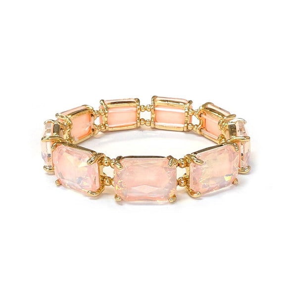 Lumière Emerald Cut Crystal Stretch Bracelet Collection - 22 Palms Boutique
