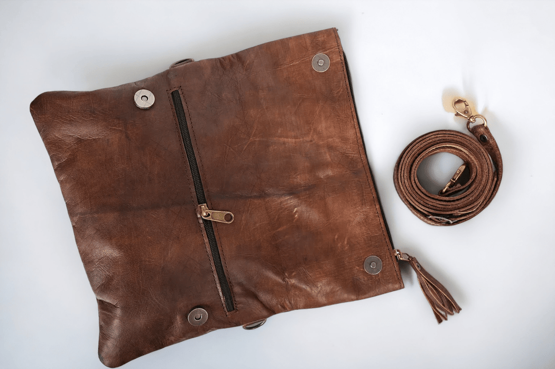 Moroccan Leather Crossbody - 22 Palms Boutique