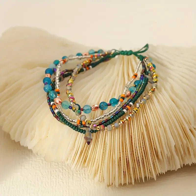 Ocean Sunrise Boho Anklet & Bracelet - 22 Palms Boutique