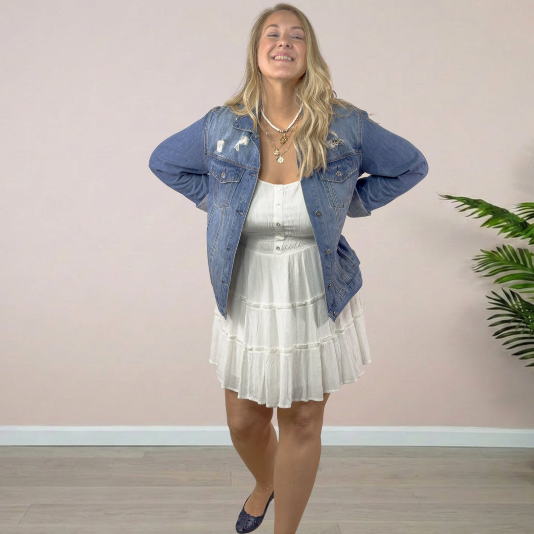 Olinda Dress in White - 22 Palms Boutique