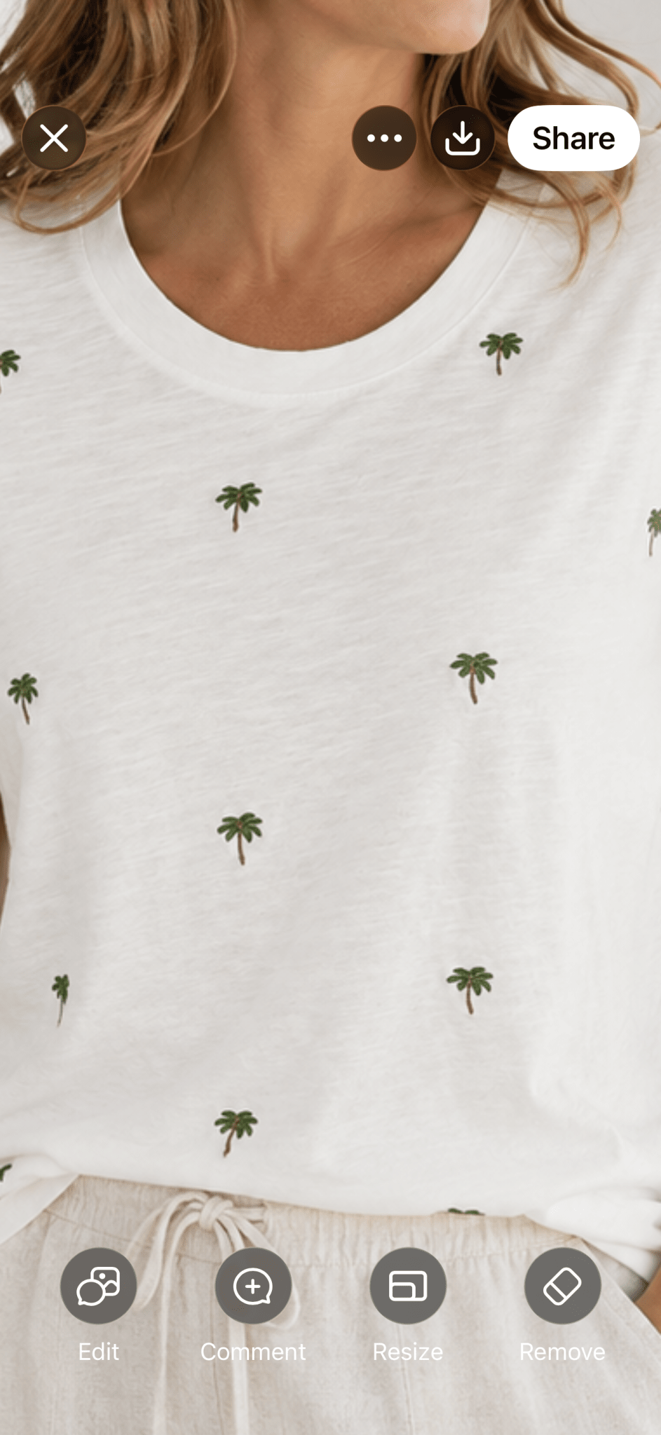 Palm Tree Cotton Tee-Shirt - 22 Palms Boutique