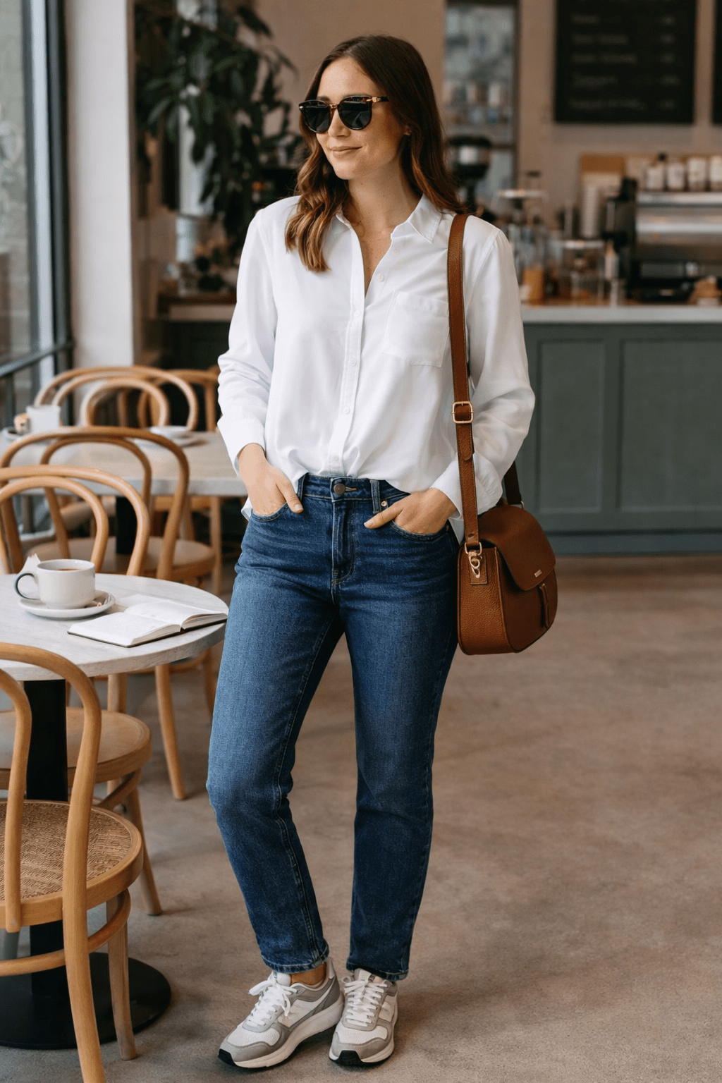 Penny The Classic White Button Down Top - 22 Palms Boutique