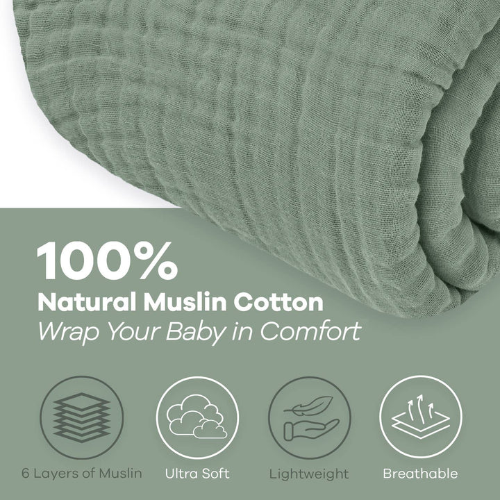 Premium Muslin Cotton Throw | 50" x 60" - 22 Palms Boutique
