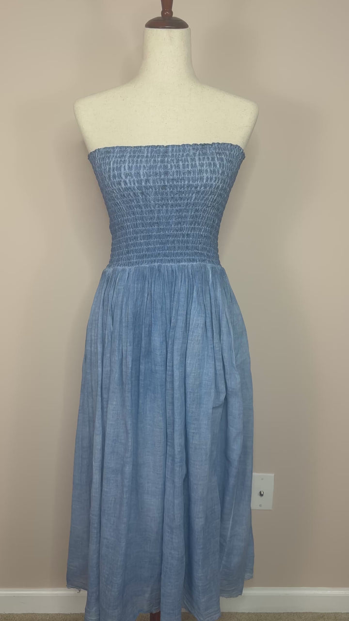 Raelyn Italian Cotton Skirt/Dress - Blue