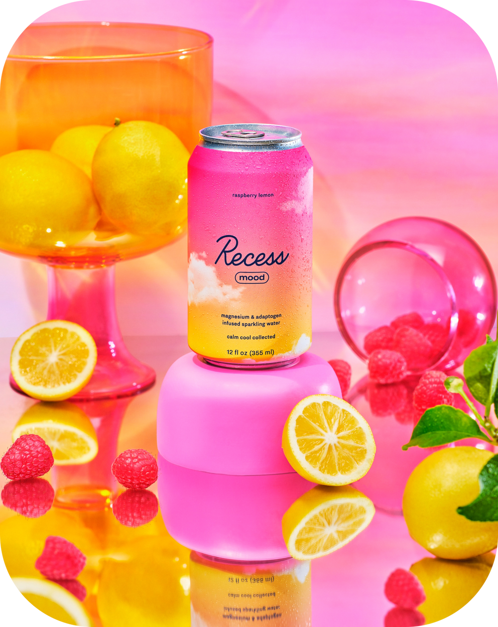 Raspberry Lemon Adaptogen Sparkling Water - 22 Palms Boutique