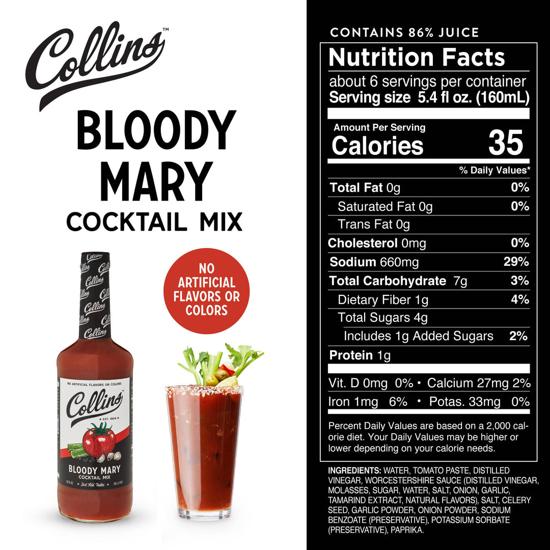 Real Sugar Classic Bloody Mary Cocktail Mix - 32 oz - 22 Palms Boutique