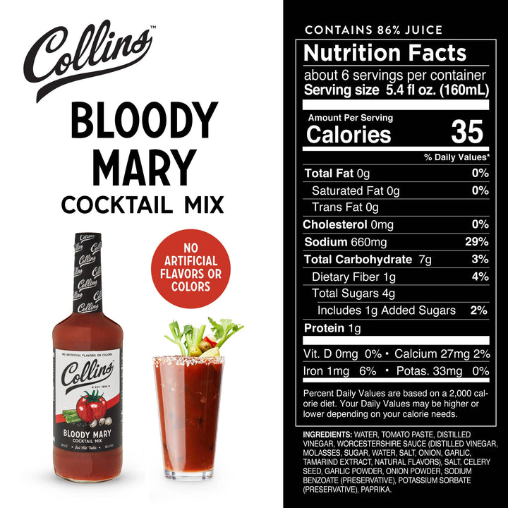 Real Sugar Classic Bloody Mary Cocktail Mix - 32 oz - 22 Palms Boutique