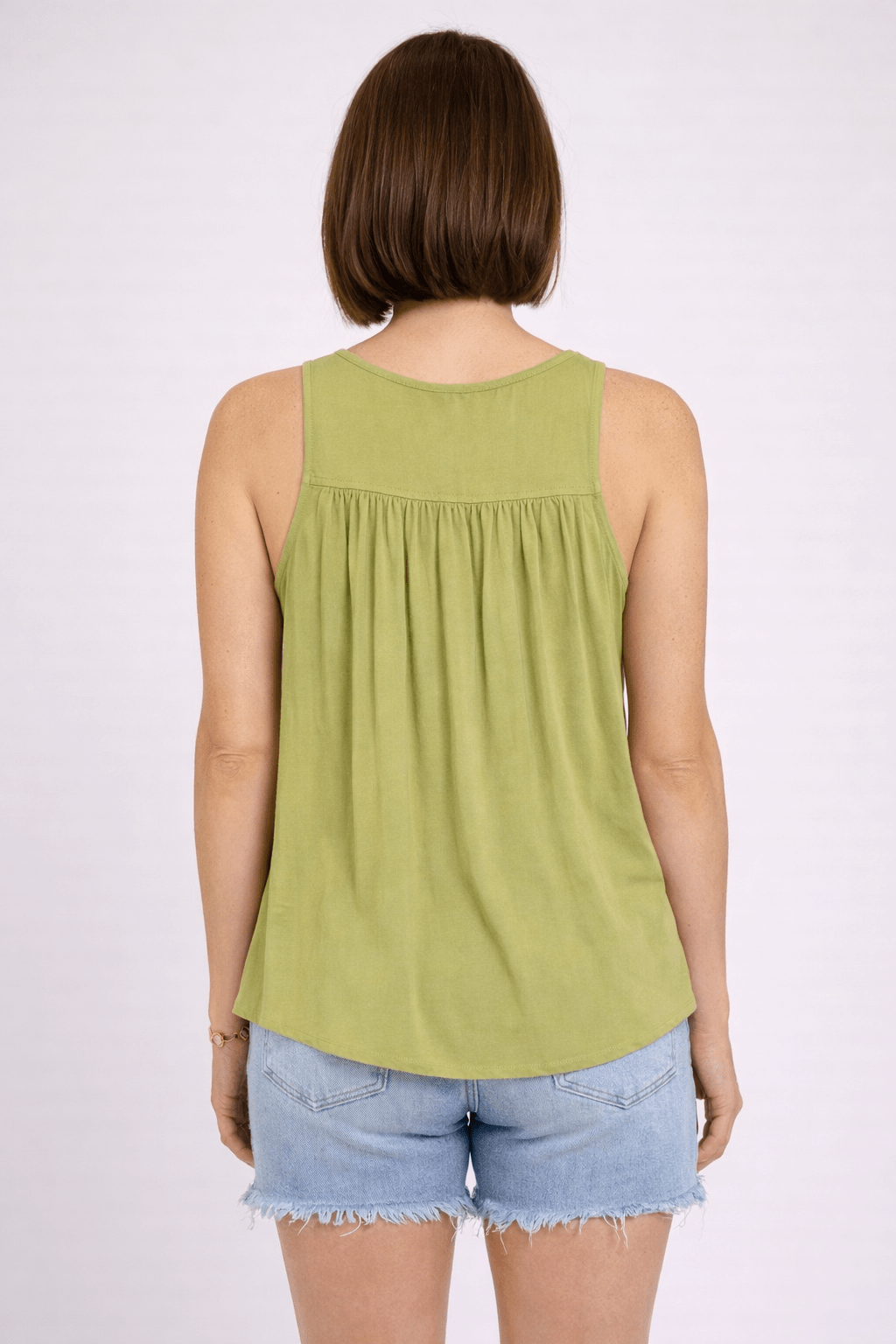 Scoop Neck Flowy Tank - Pistachio - 22 Palms Boutique