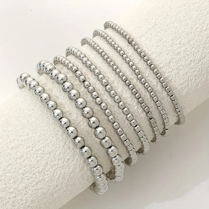 Stacking bracelet, gold & silver