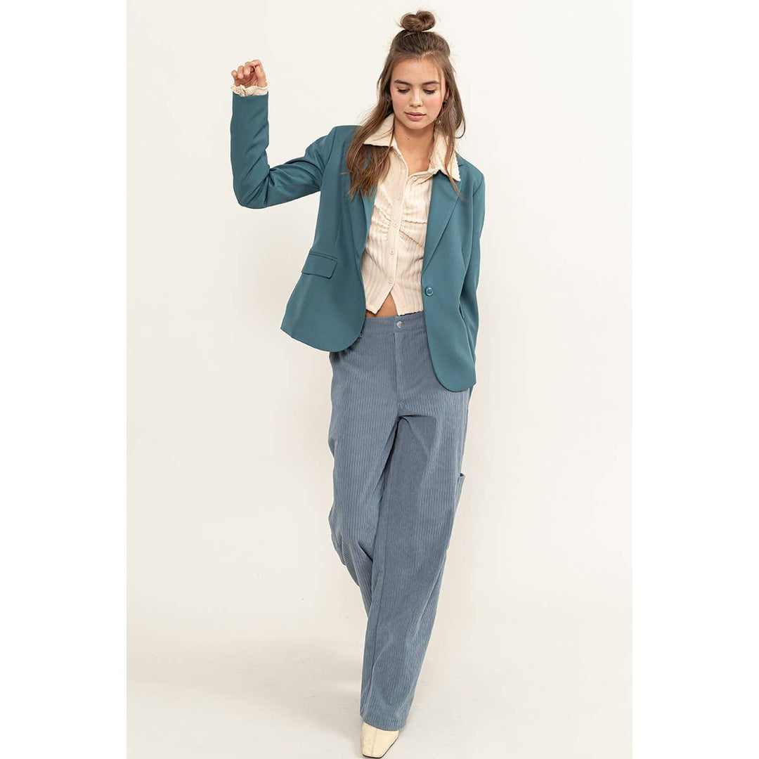 Single Button Tailored Blazer - 22 Palms Boutique