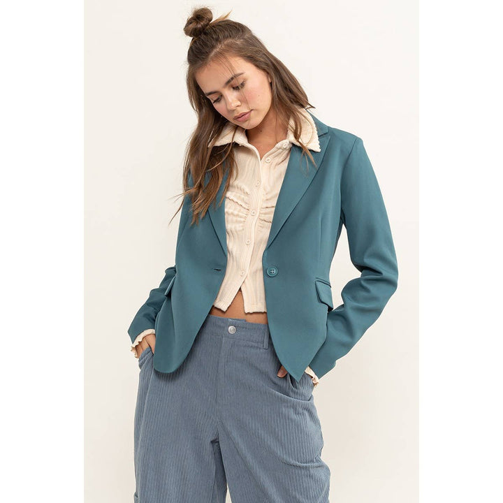 Single Button Tailored Blazer - 22 Palms Boutique