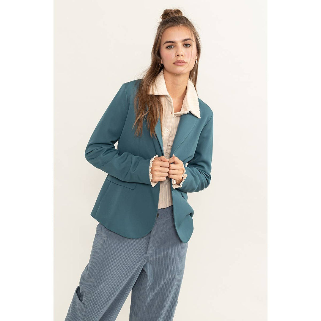 Single Button Tailored Blazer - 22 Palms Boutique