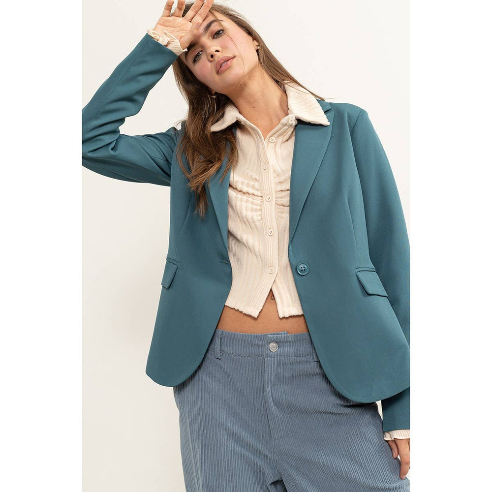 Single Button Tailored Blazer - 22 Palms Boutique