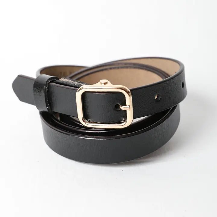 Skinny Leather Belt - 22 Palms Boutique