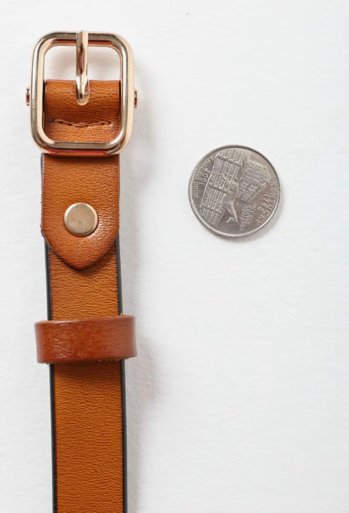 Skinny Leather Belt - 22 Palms Boutique