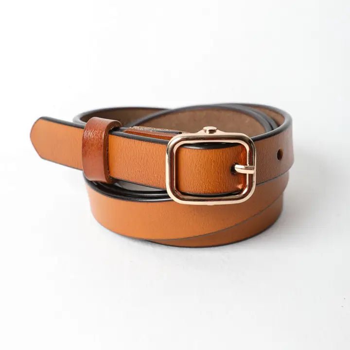 Skinny Leather Belt - 22 Palms Boutique