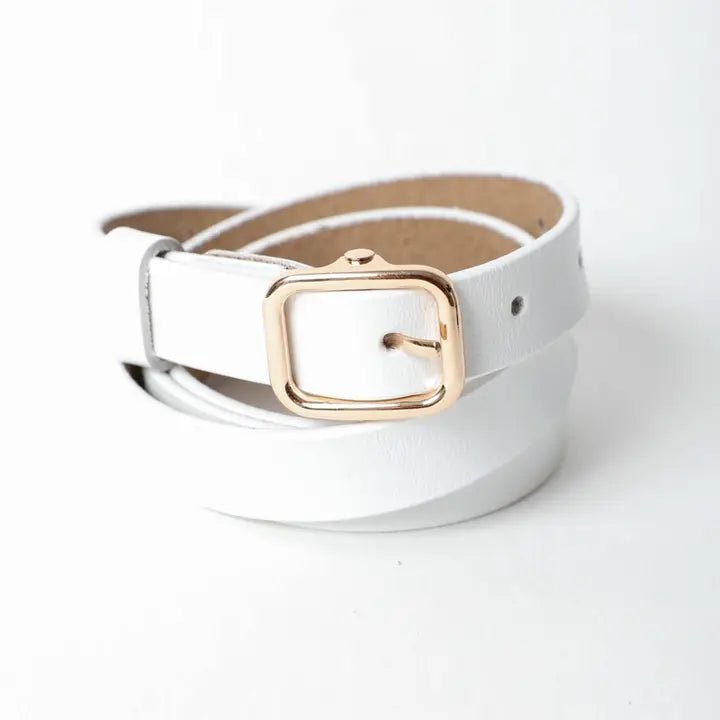Skinny Leather Belt - 22 Palms Boutique