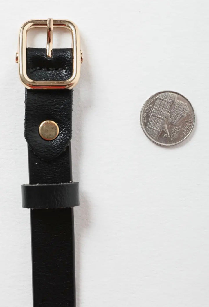 Skinny Leather Belt - 22 Palms Boutique