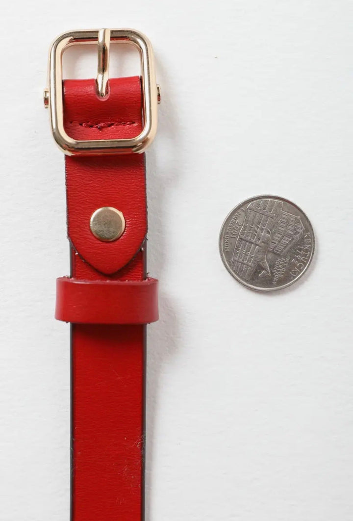 Skinny Leather Belt - 22 Palms Boutique