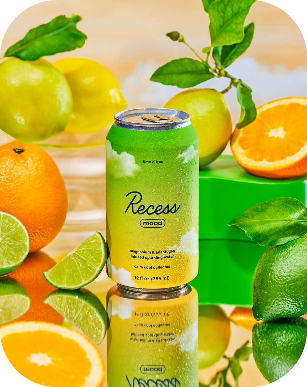 Sparkling Lime Adaptogen Water - 22 Palms Boutique