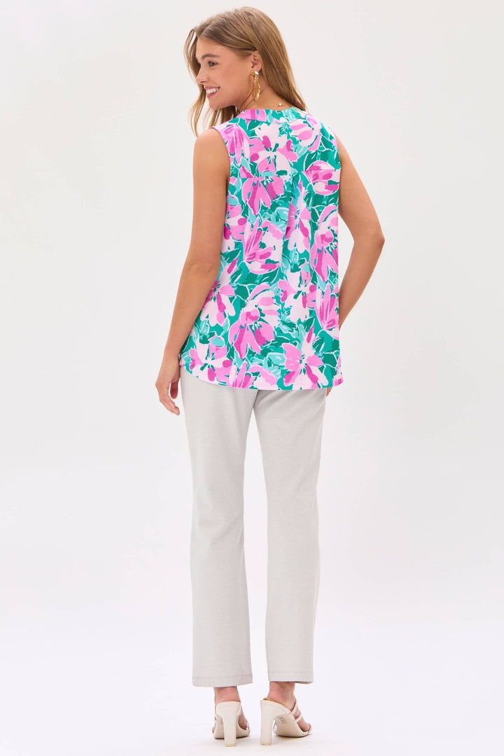Spring Floral Sleeveless Top - 22 Palms Boutique