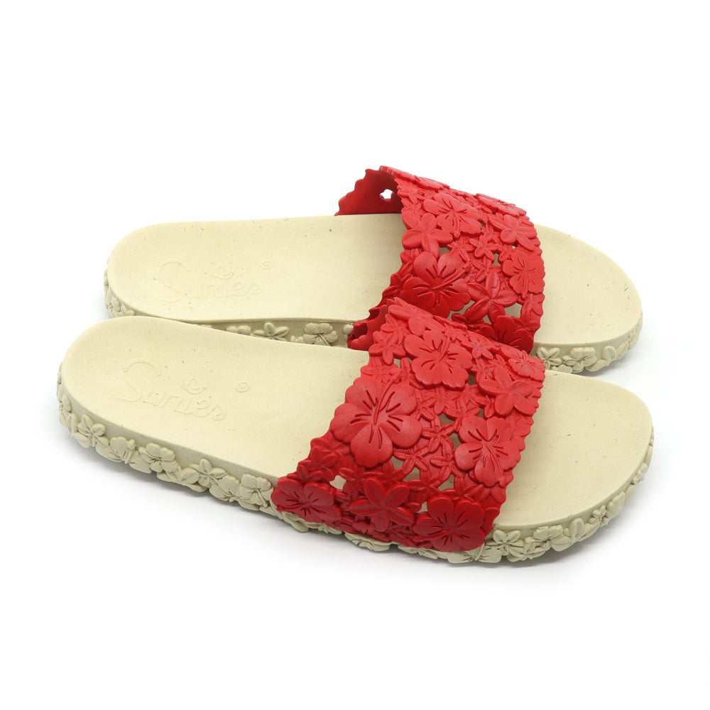 Sunies Waterproof Hawaii & Butterfly Slides - Red, White & Blue - 22 Palms Boutique