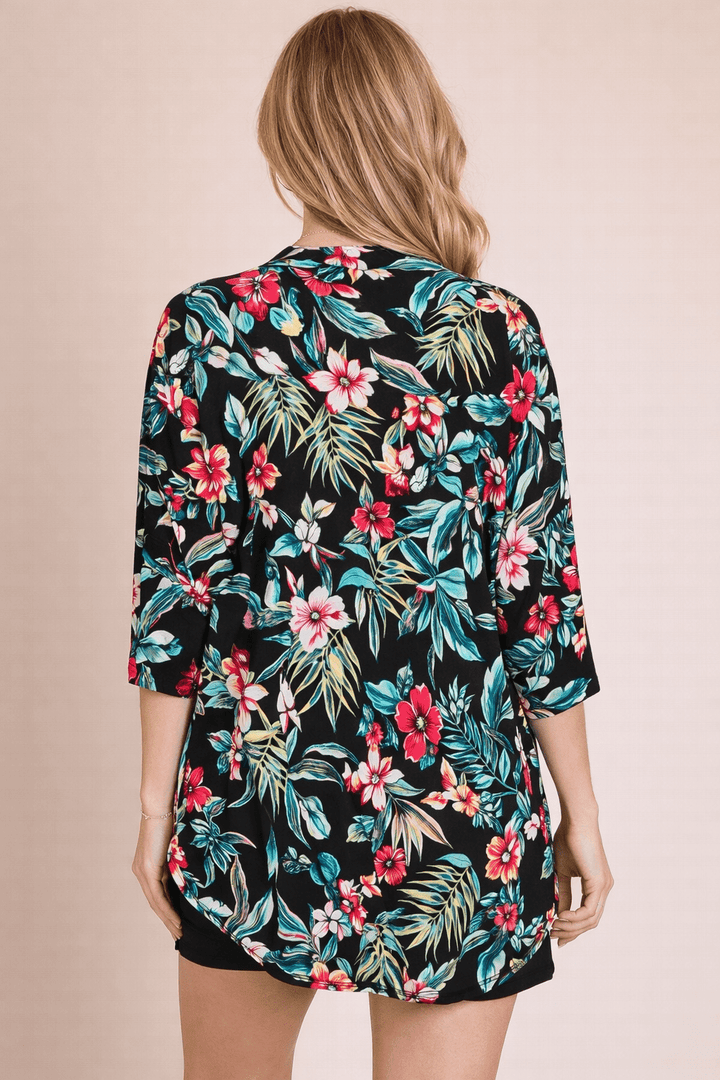 Tropical Floral Bulgari Cardigan - 22 Palms Boutique