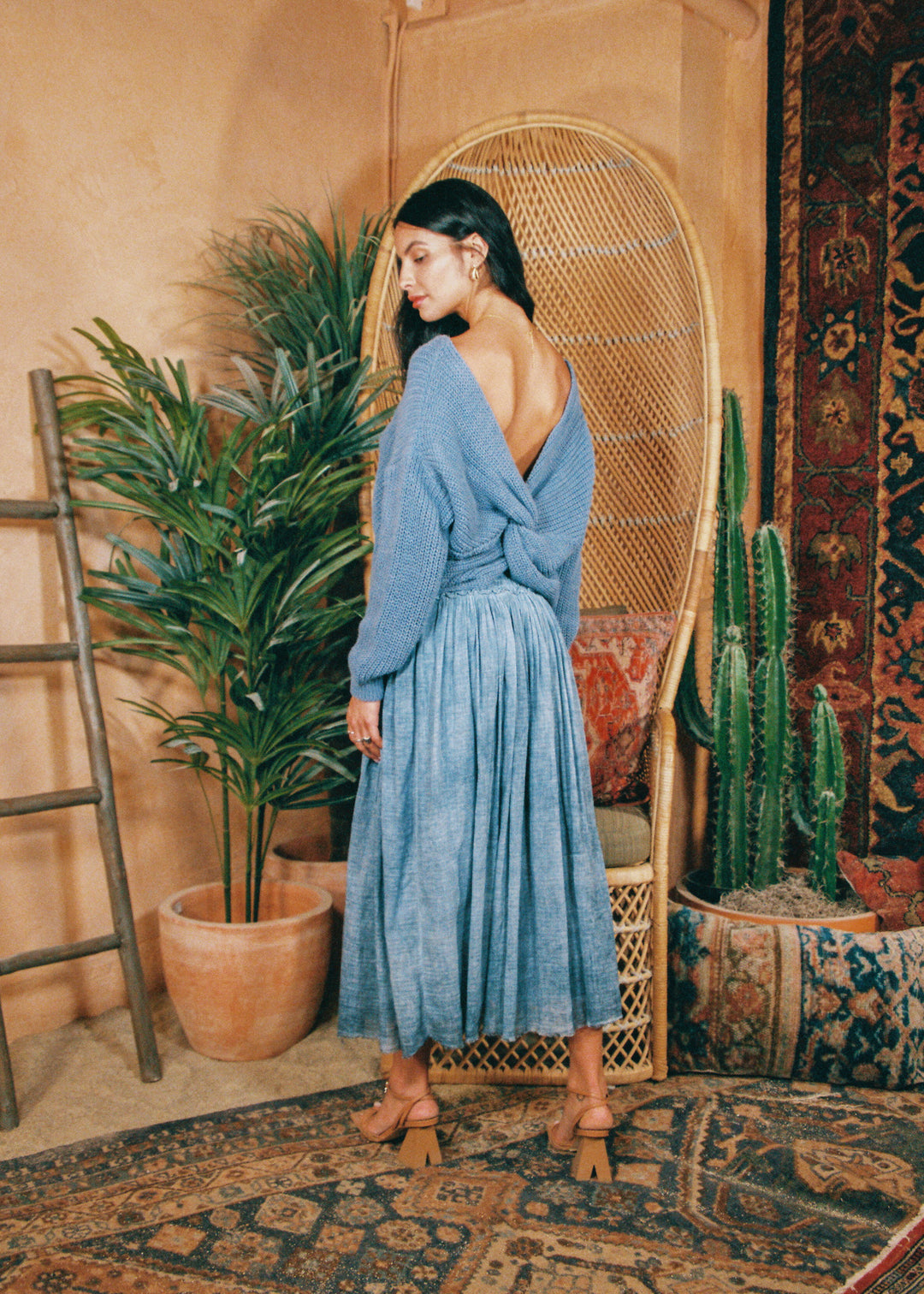 Raelyn Skirt - Blue - 22 Palms Boutique