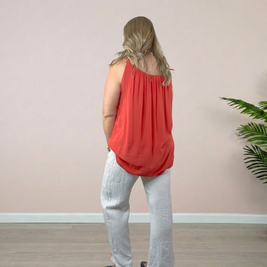 Viscose Rope Braided Tank - Red, White &amp; Blue - 22 Palms Boutique
