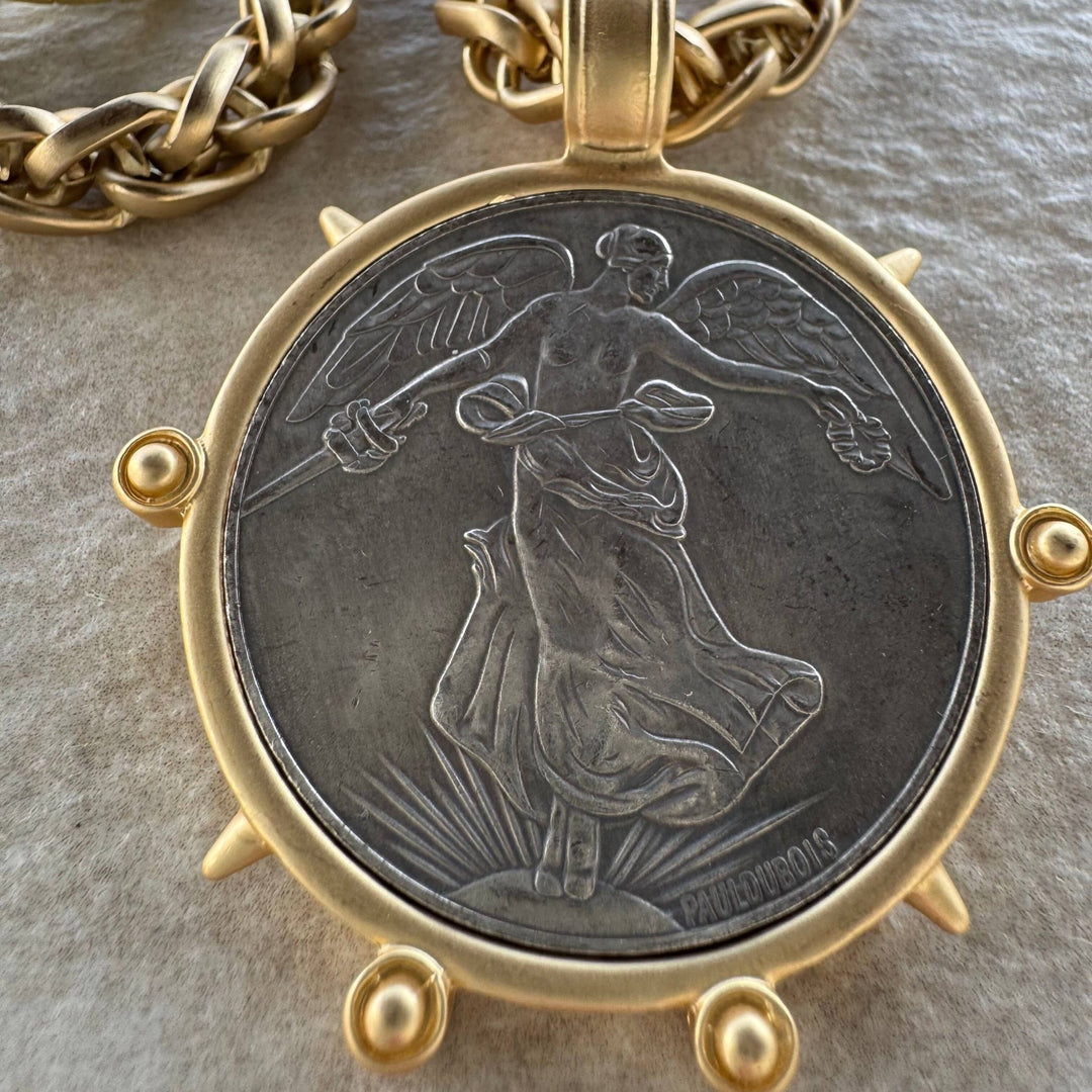 Whispers of Victory Coin Necklace - 22 Palms Boutique