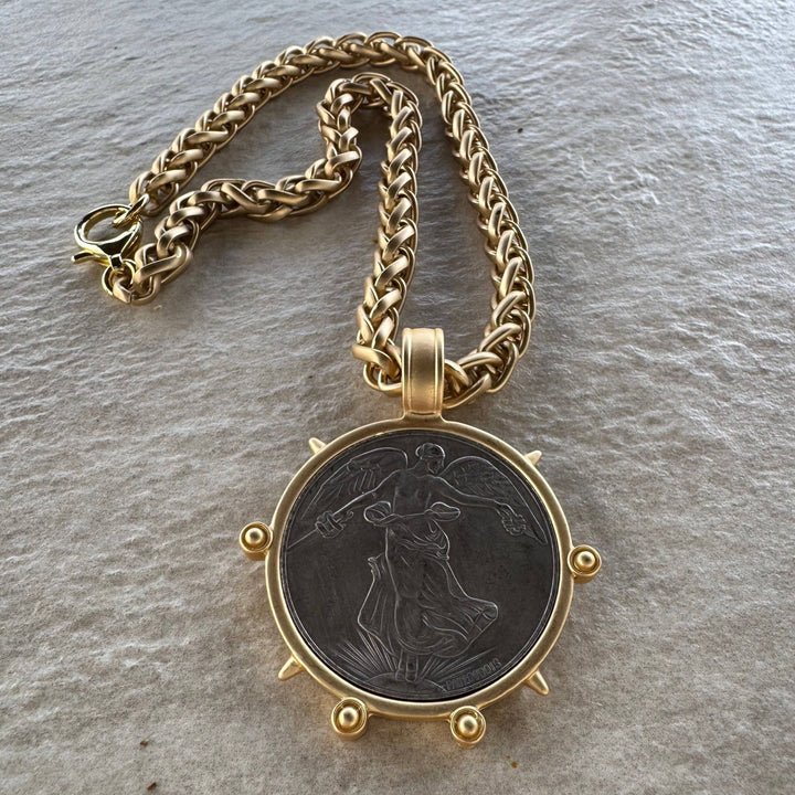 Whispers of Victory Coin Necklace - 22 Palms Boutique