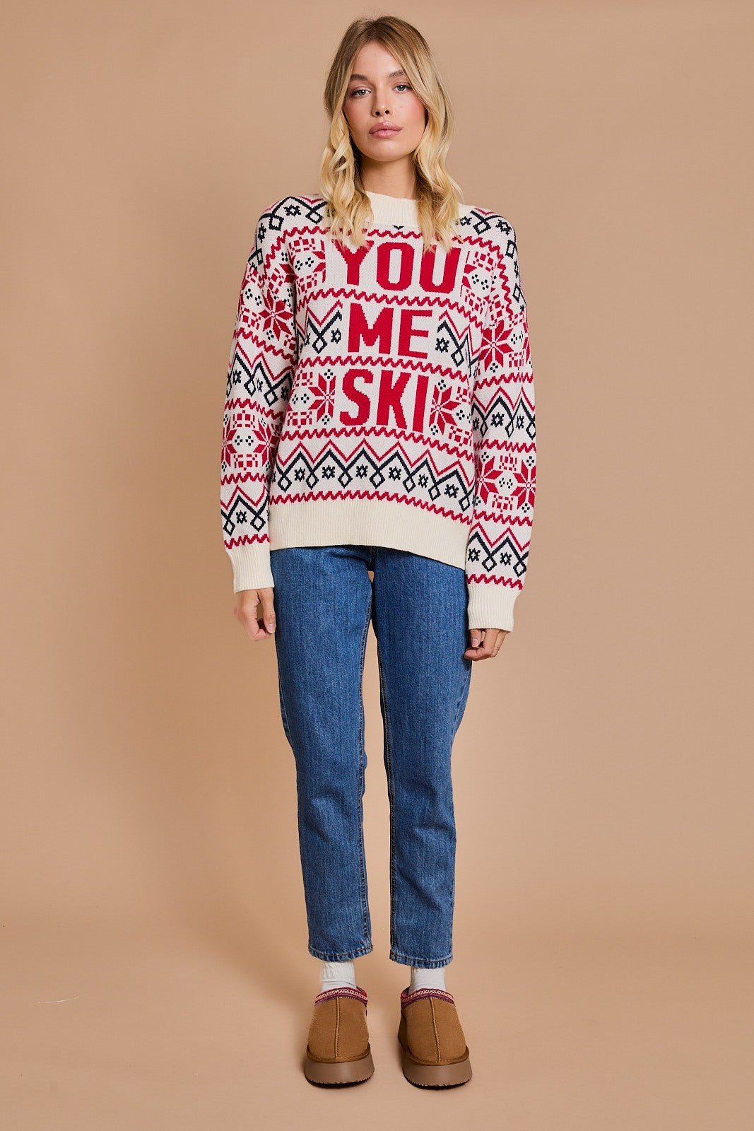 You, Me, Ski Sweater - 22 Palms Boutique