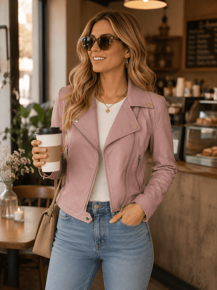 Zenana PU Leather Riding Jacket - 22 Palms Boutique